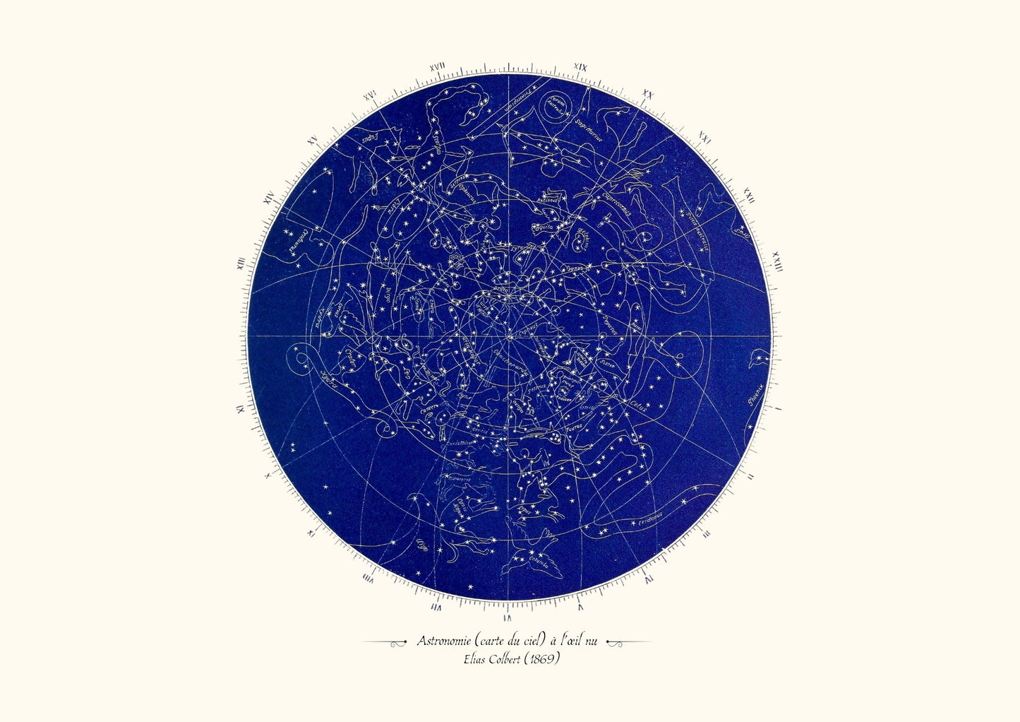 Carte du ciel à l'oeil nu