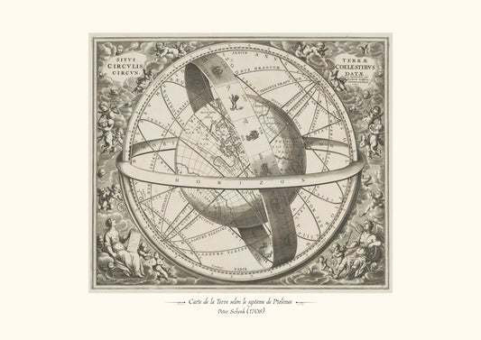 Carte de la Terre selon le système de Ptolémée