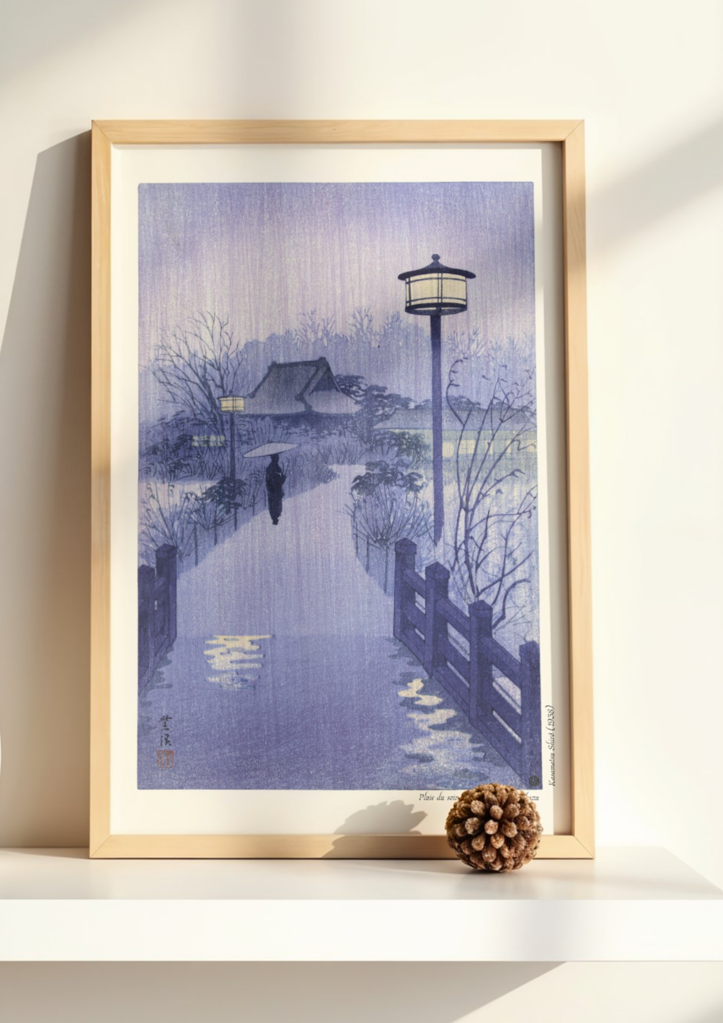 Pluie du soir près de l'étang Shinobazu