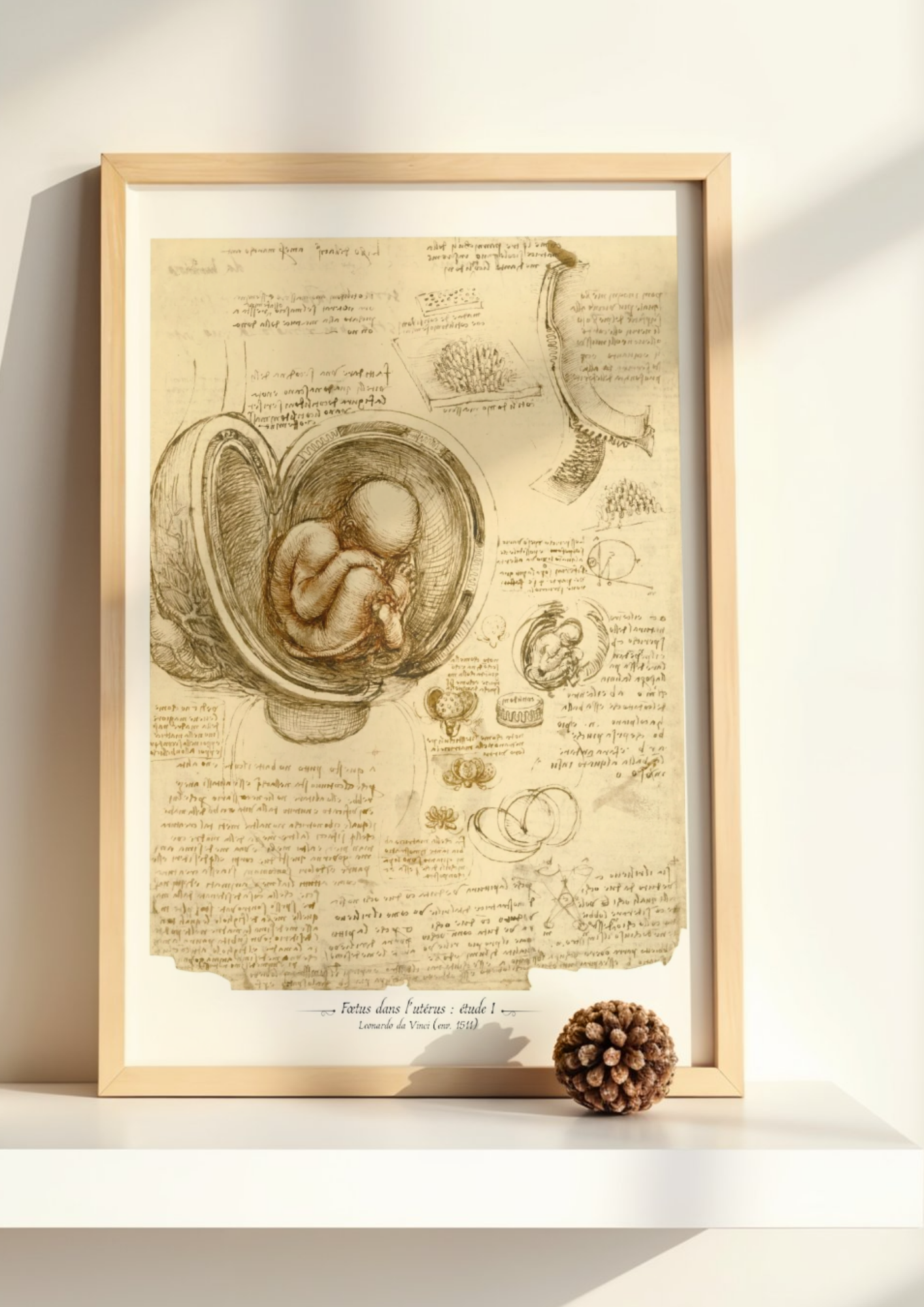 Fœtus dans l’utérus - De Vinci