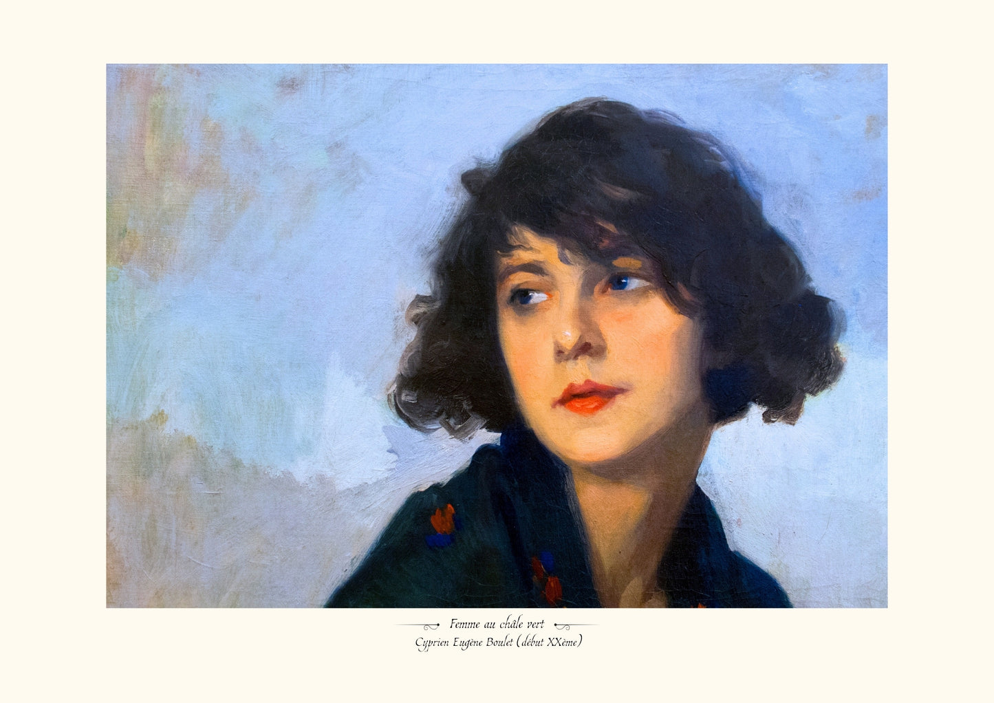 Femme au châle vert